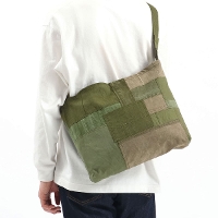 hobo z[{[ DELIVERY BAG UPCYCLED US ARMY CLOTH 7L HB-BG3409