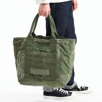 hobo z[{[ CARRY-ALL TOTE L UPCYCLED US ARMY CLOTH 29L HB-BG3413