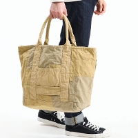 hobo z[{[ CARRY-ALL TOTE L UPCYCLED FRENCH ARMY CLOTH 29L HB-BG3414