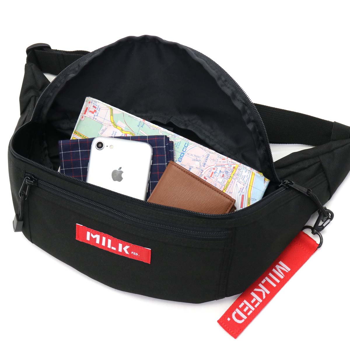 ミルクフェド ウエストバッグ MILKFED. TOP LOGO FANNY PACK トップ