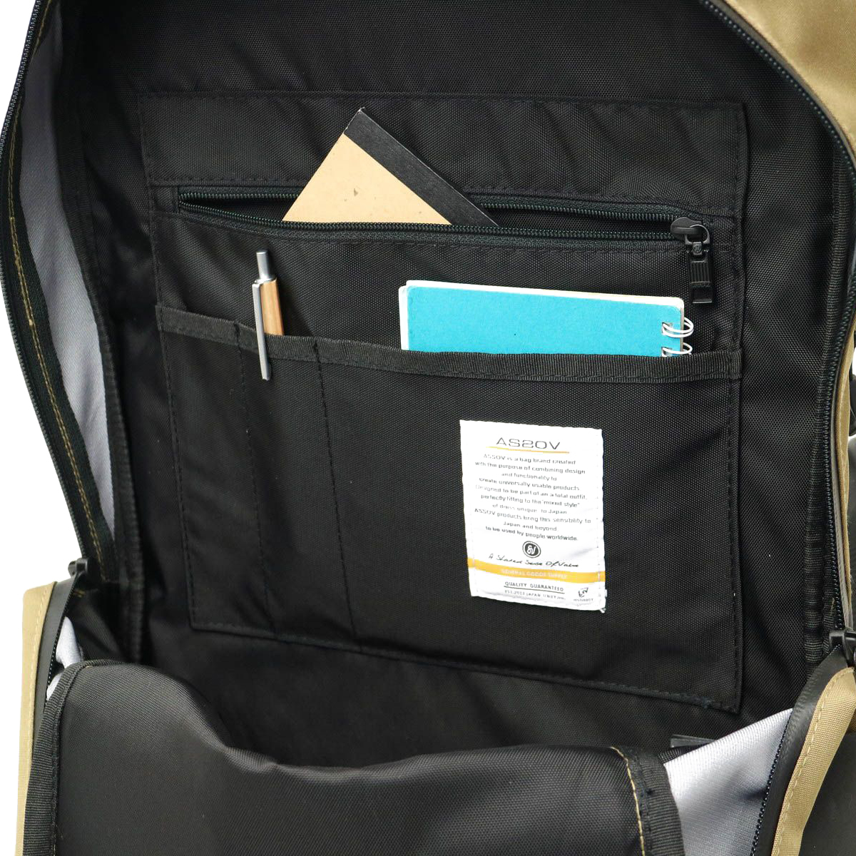アッソブ リュック As2ov アッソブ バックパック リュックサック Water Proof Codura 305d メンズ Assov 公式 カバン 小物の専門店のギャレリアモール