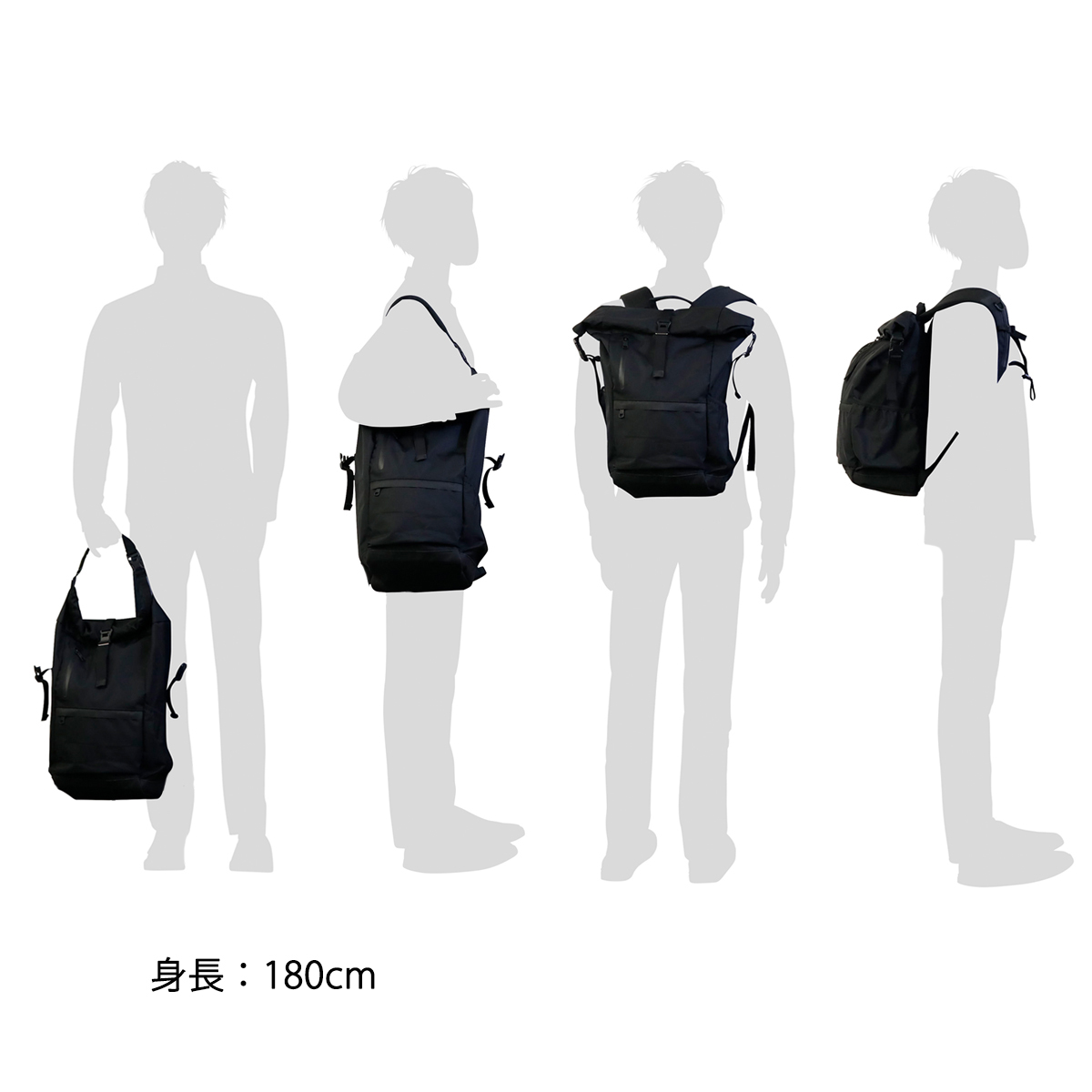 AS2OV アッソブ WATER PROOF CORDURA 305D ROLL BACKPACK 141609