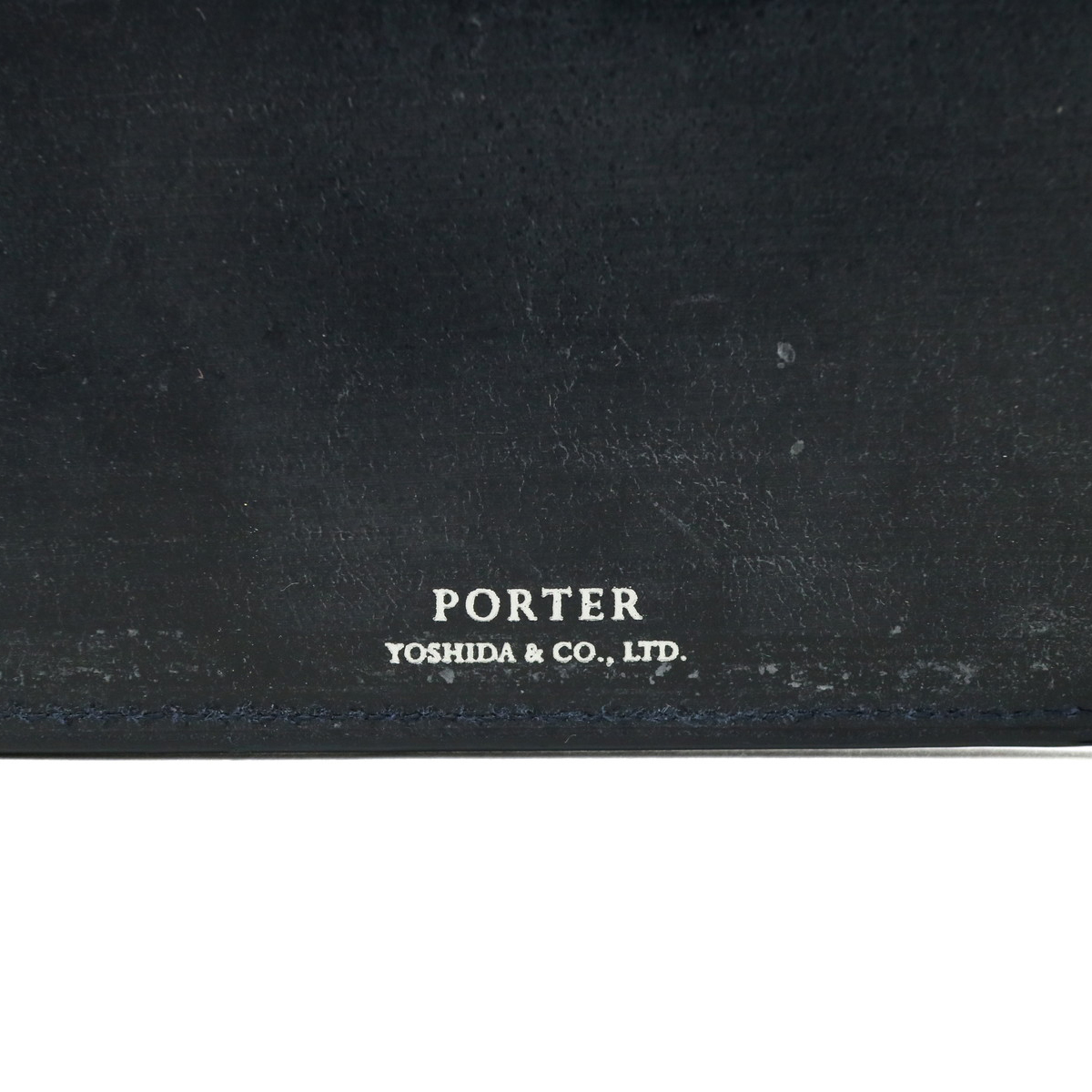 ポーター ビルブライドル レザー ウォレット 二つ折り財布 F ブラック /◆