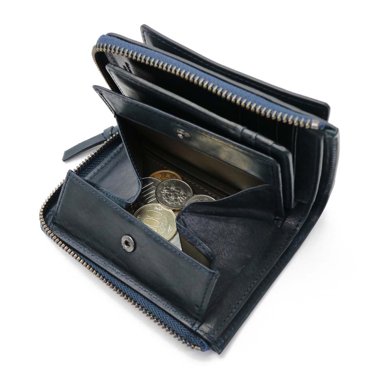 メンズファッション 財布、帽子、ファッション小物 ゾナール 二つ折り財布 ZONALe 小銭入れ付き ORLO オルロ BOX型小銭 