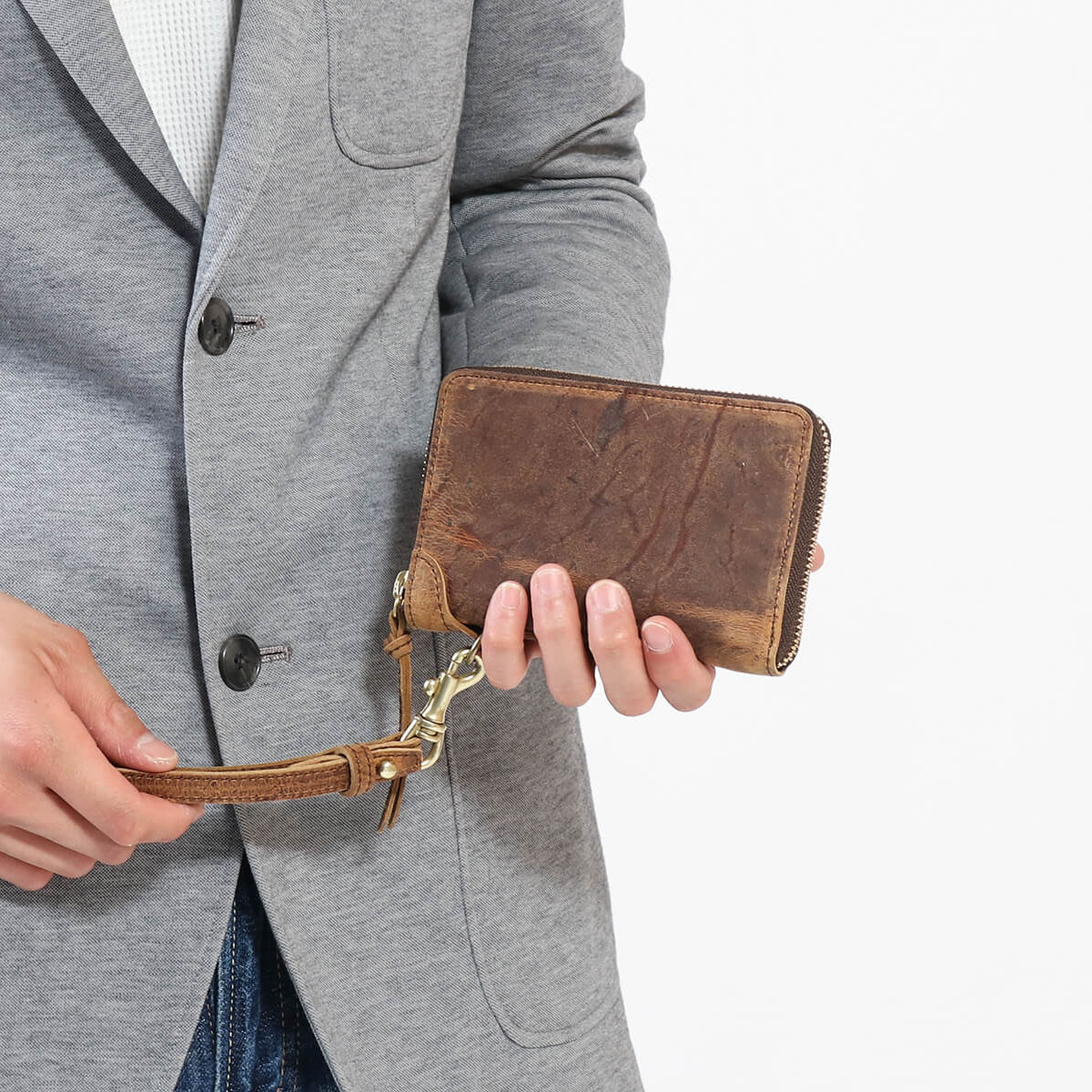 SLOW スロウ kudu round short wallet 二つ折り財布 333S11501｜【正規