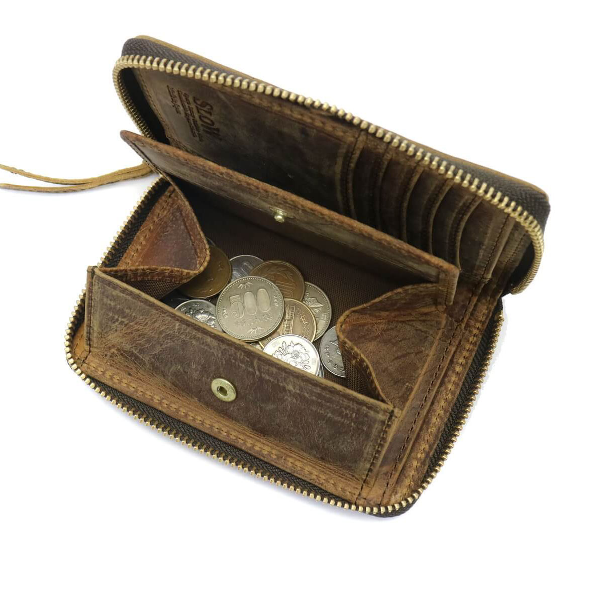 SLOW スロウ kudu round short wallet 二つ折り財布 333S11501｜【正規