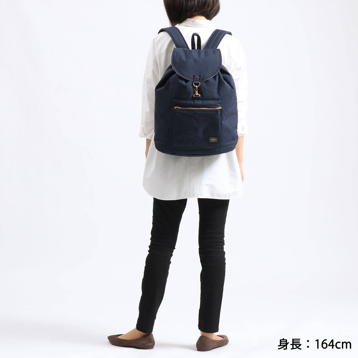 【美品】PORTER DRAFT RUCKSACK リュック ナイロン 黒A4