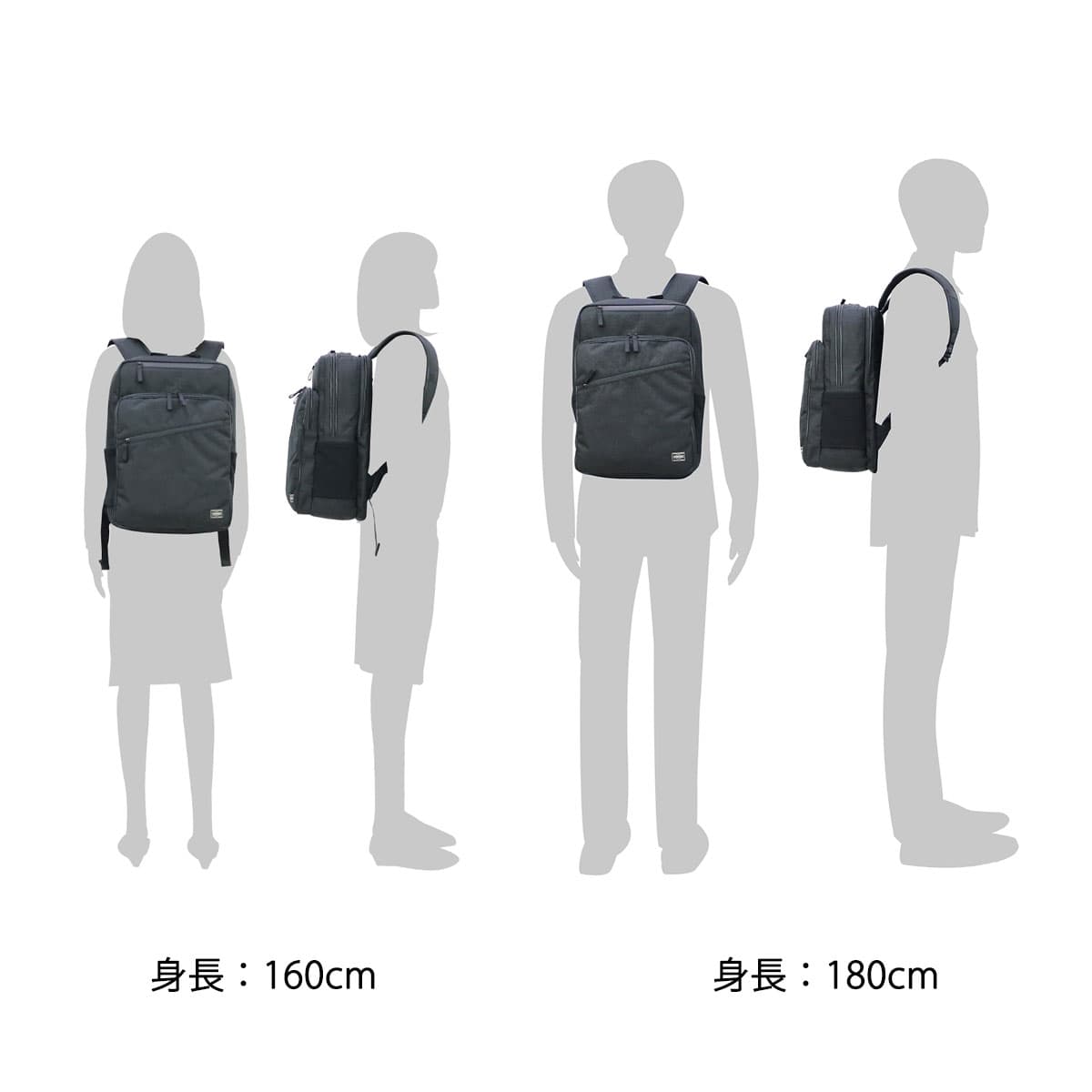 擦れてボロボロになっているPORTER　ポーター  HYBRID  DAYPACK　 737-17808