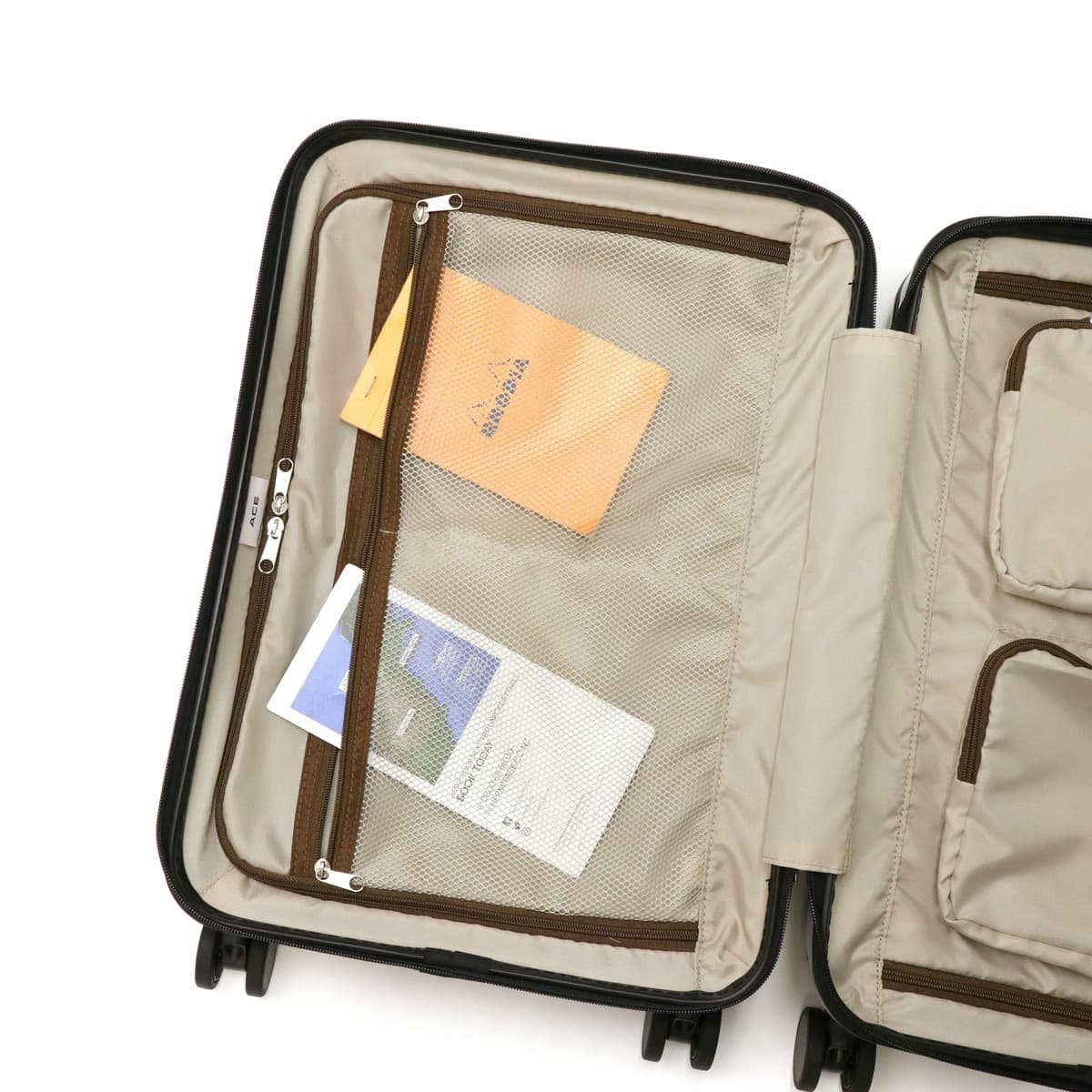 エース スーツケース キャリーケース キャリーバッグ ラディアル 機内持込 No.06971 32L 2.8 54 cm ベージュ  スーツケース、キャリーバッグ