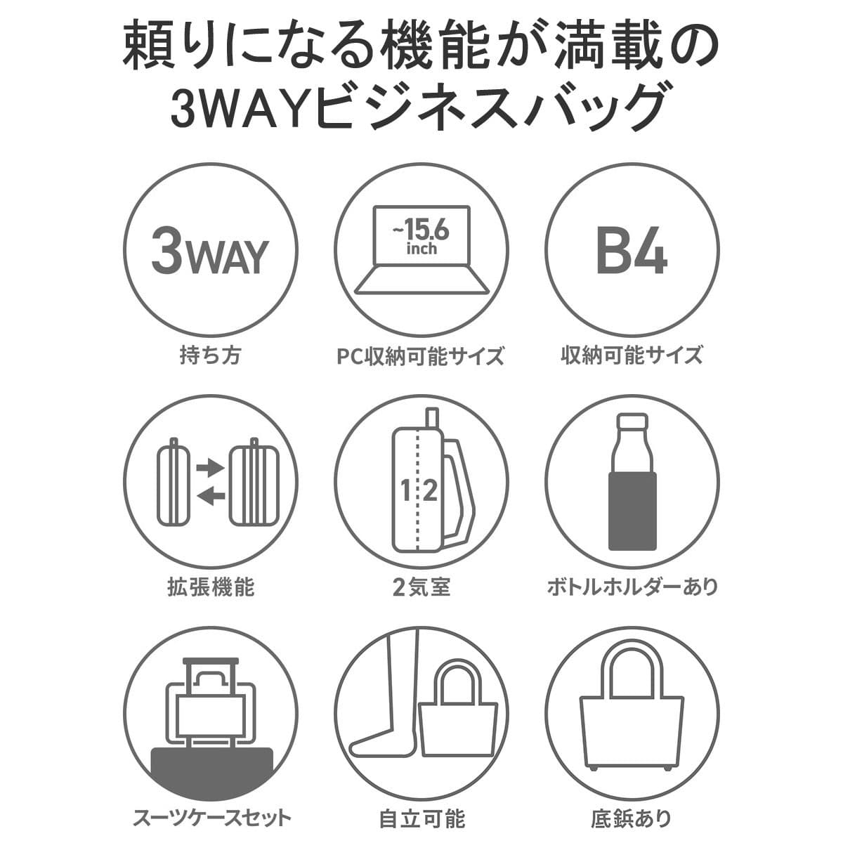 ACE エース イグニス2 3WAY ビジネスバッグ 17L 24L B4 A4 15864