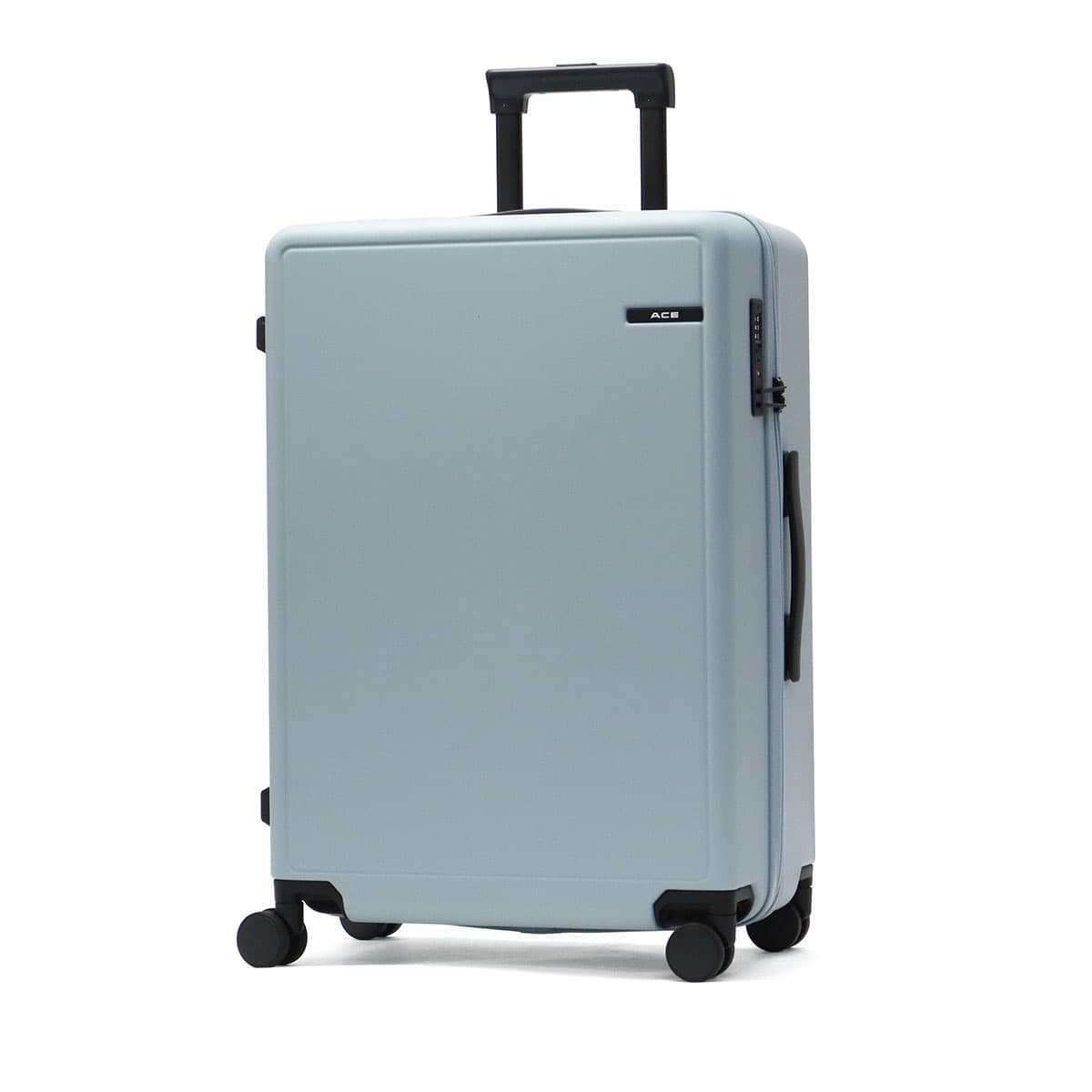 【新品】ACE スーツケース　ベベル　63L ホワイト　軽量 WEB限定】ACE ベベル 63L スーツケース ドリンクホルダー フック付き