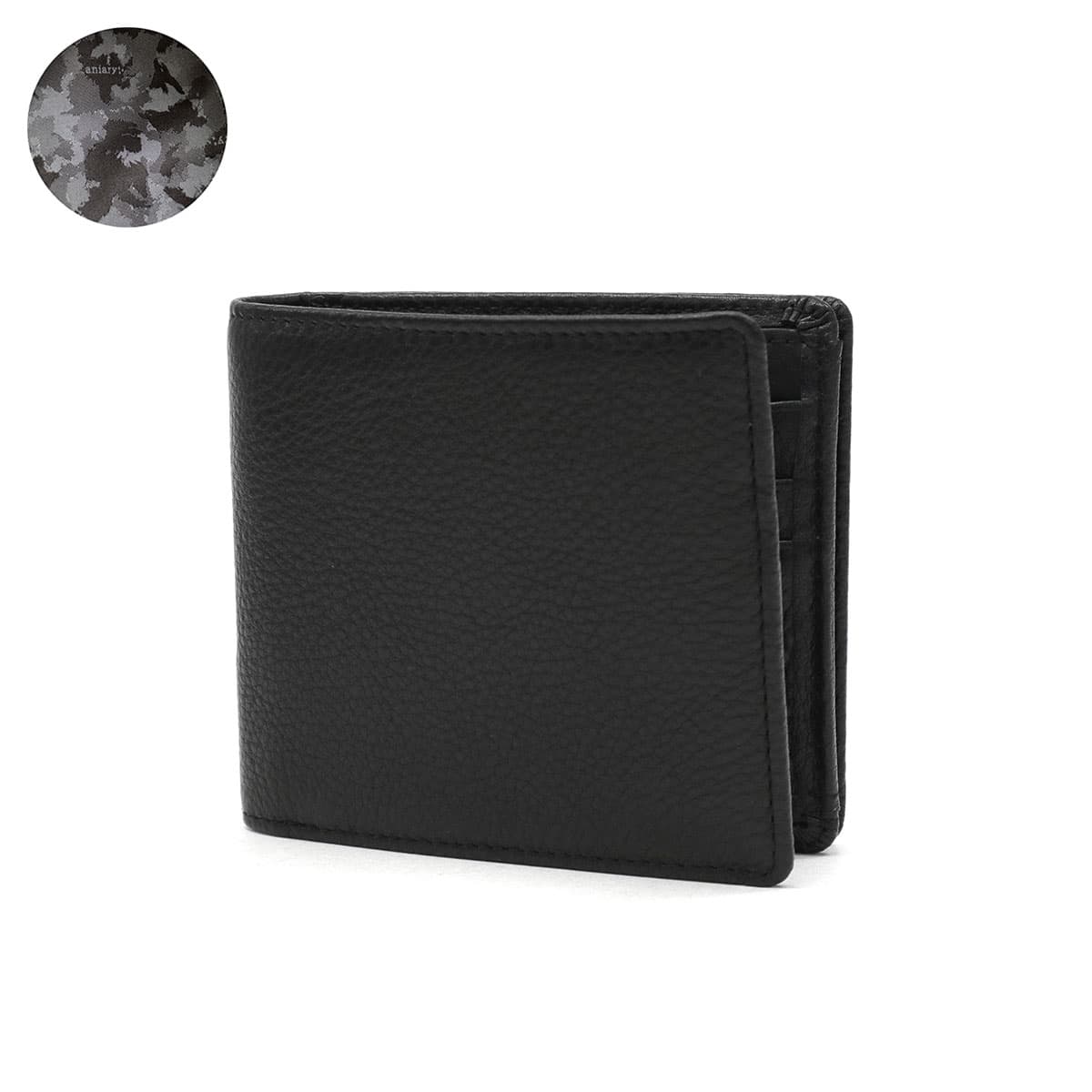 正規取扱店】aniary アニアリ Shrink Leather 二つ折りウォレット 二