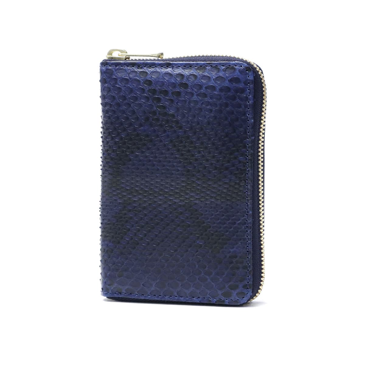 BAGGY PORT バギーポート 藍染め 蛇革 ラウンドファスナーハーフ財布