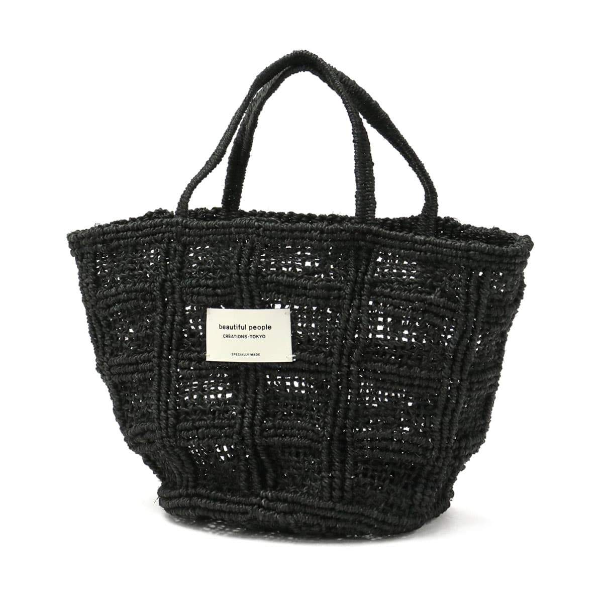 beautiful people abaca knitting tote bag