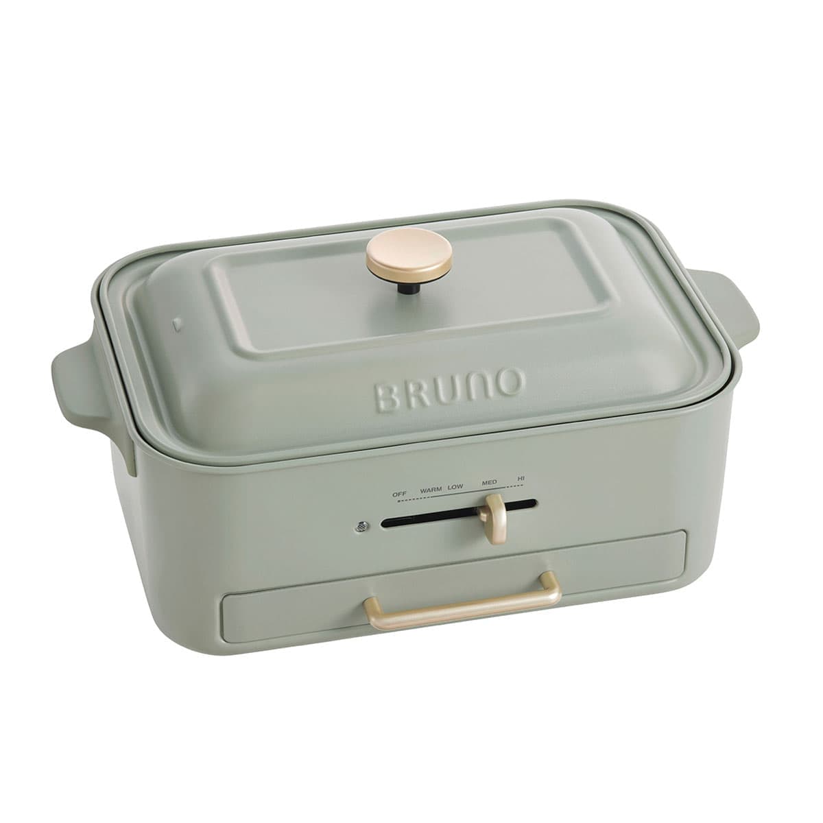 BRUNO ホットプレート グリーン 煙90%カット 油はね＆煙90％超カットを実現！グリル料理が手軽に愉しめるホット