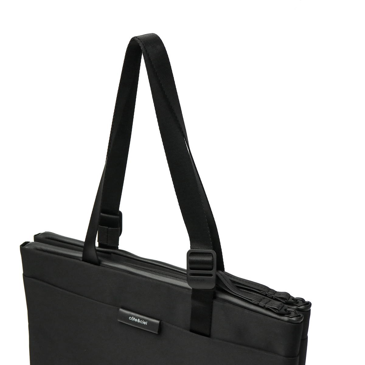 日本正規品】Cote&Ciel コートエシエル Salm Sleek Nylon Black トート
