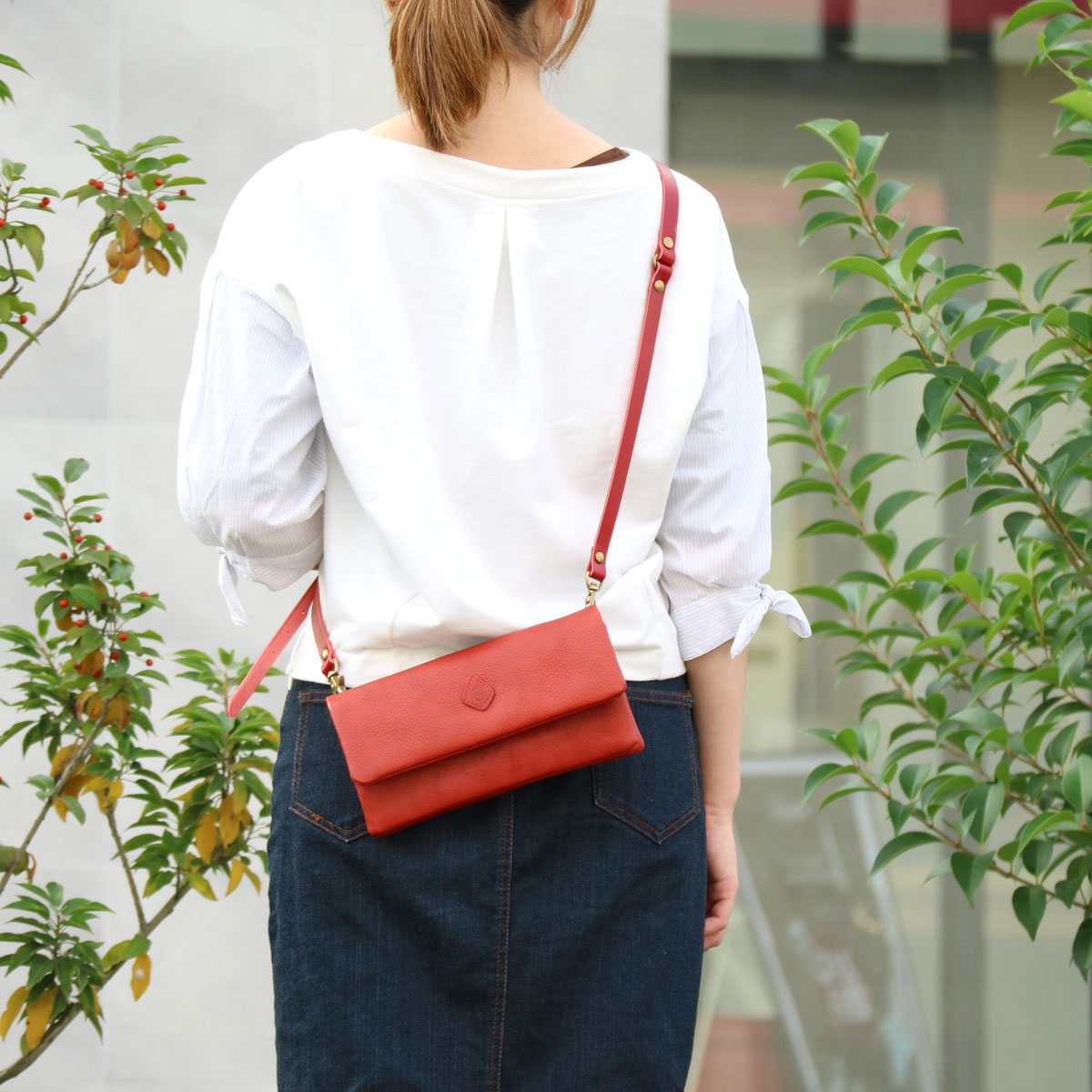 クレドラン バッグ CLEDRAN お財布ポシェット 2WAY ポシェット ECRA 