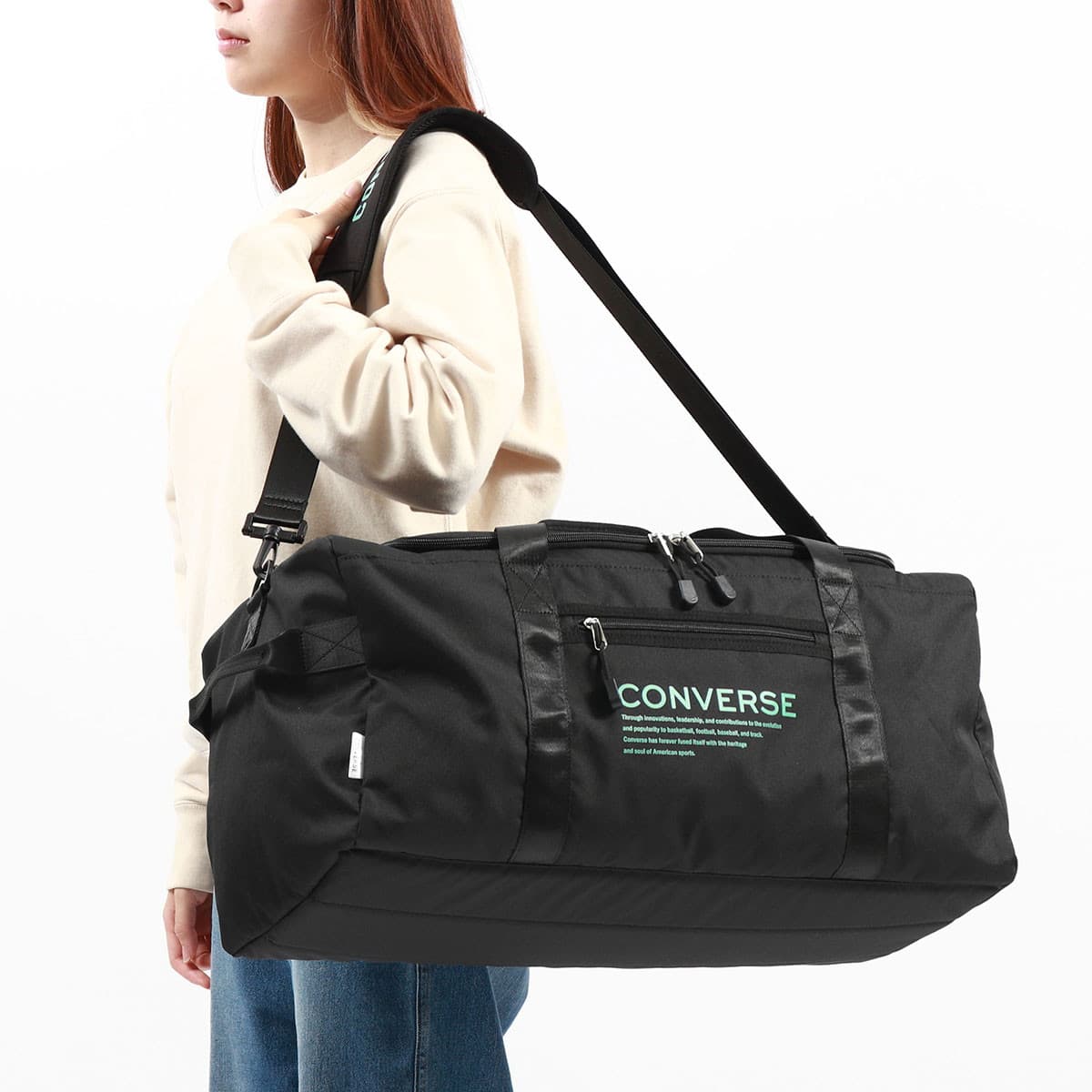 コンバース CONVERSE ボストンバッグ チェック 鳴く