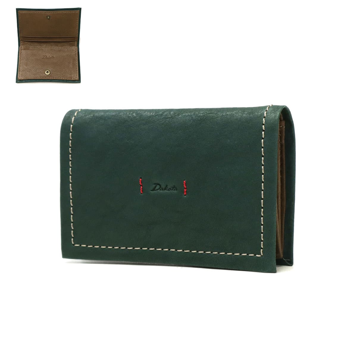 Dakota 牛革 名刺入れ オスピタリタ グリーン Dakota ダコタ ピアッタ 名刺入れ 0031536｜【正規販売店】カバン