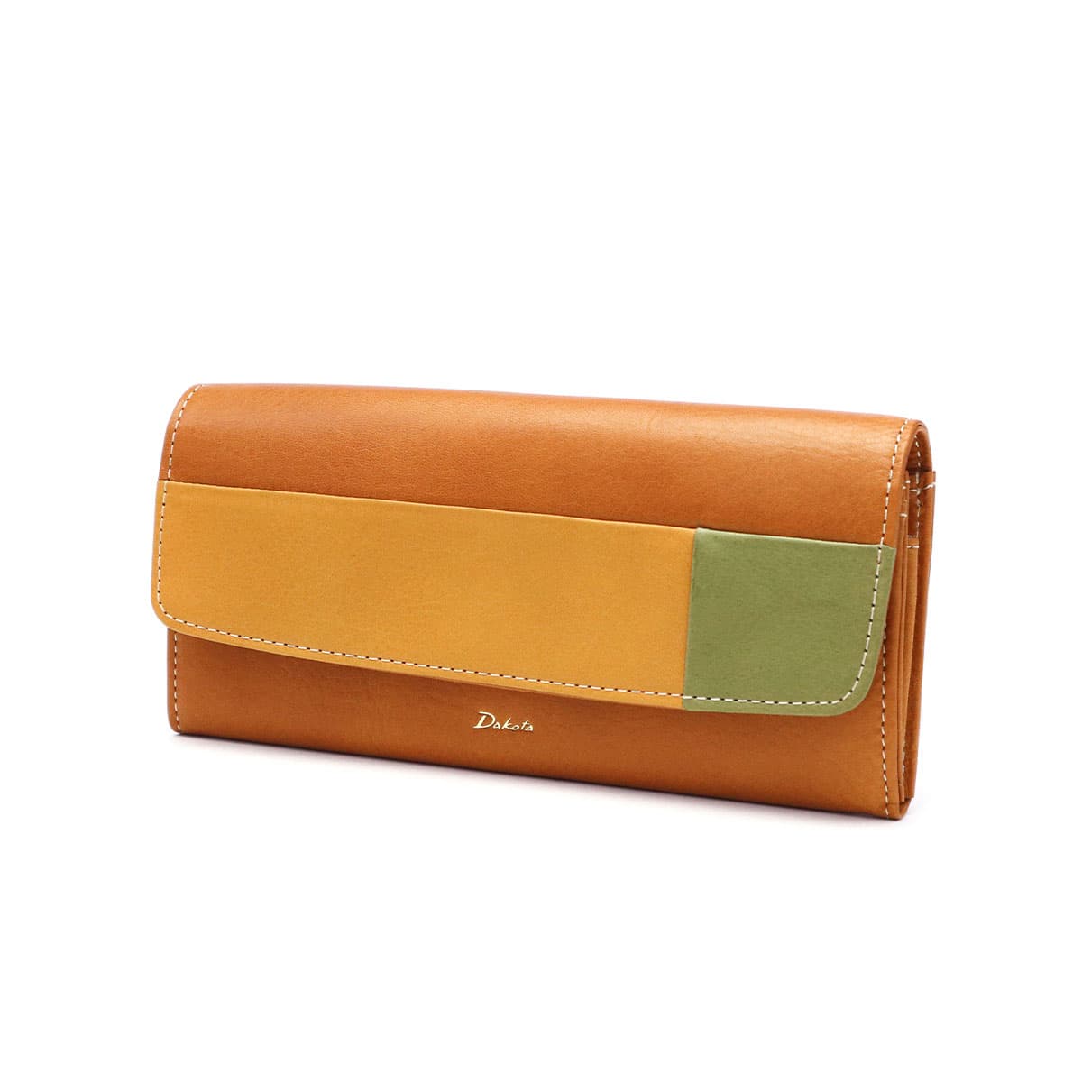 【新品同様】Dakota ダコタ ブロッコ かぶせ長財布 キャメル マルチカラー Dakota ダコタ ブロッコ 長財布 0031622｜【正規販売店】カバン・小物