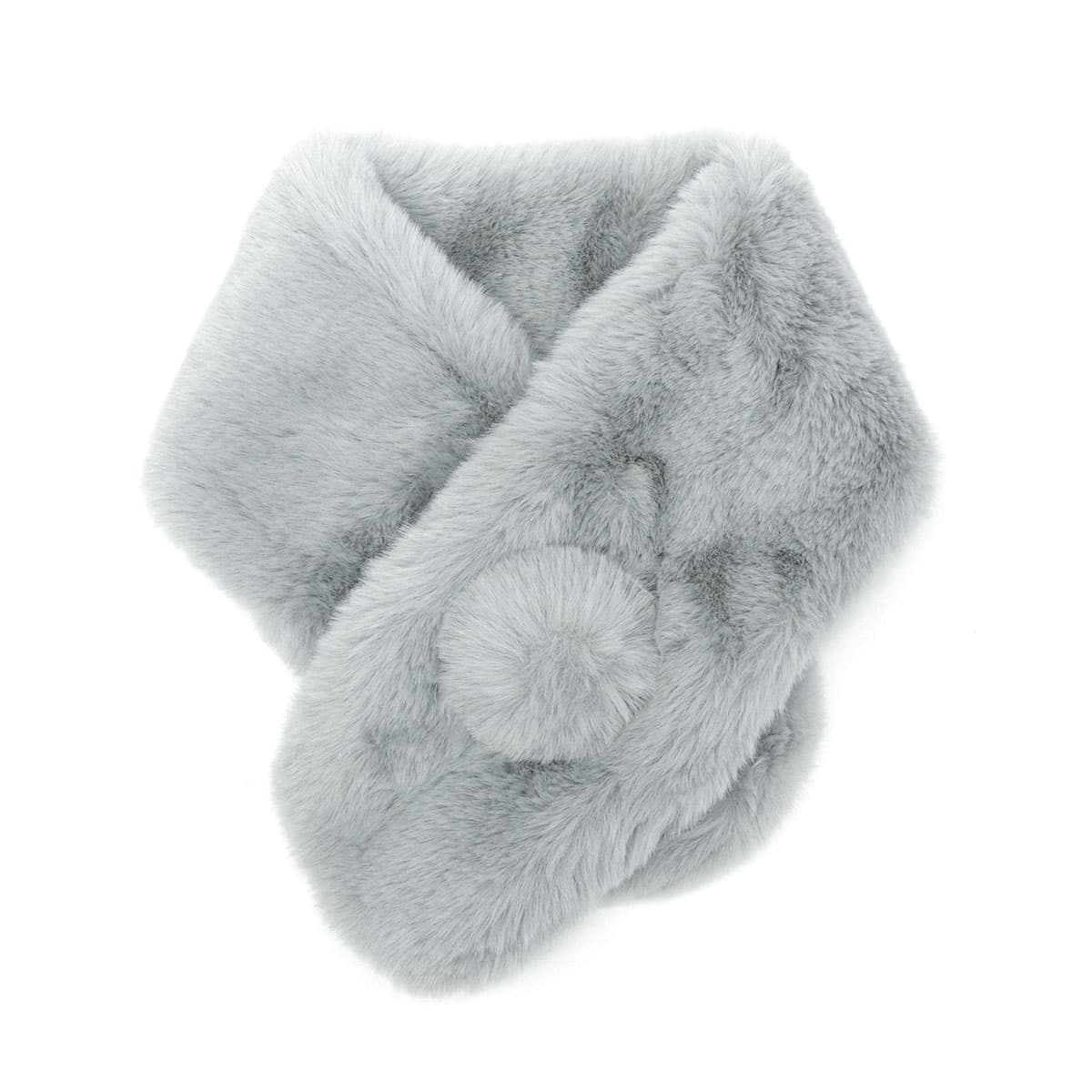 estaa エスタ フワモコシリーズ ふわもこファーマフラーうさぎ