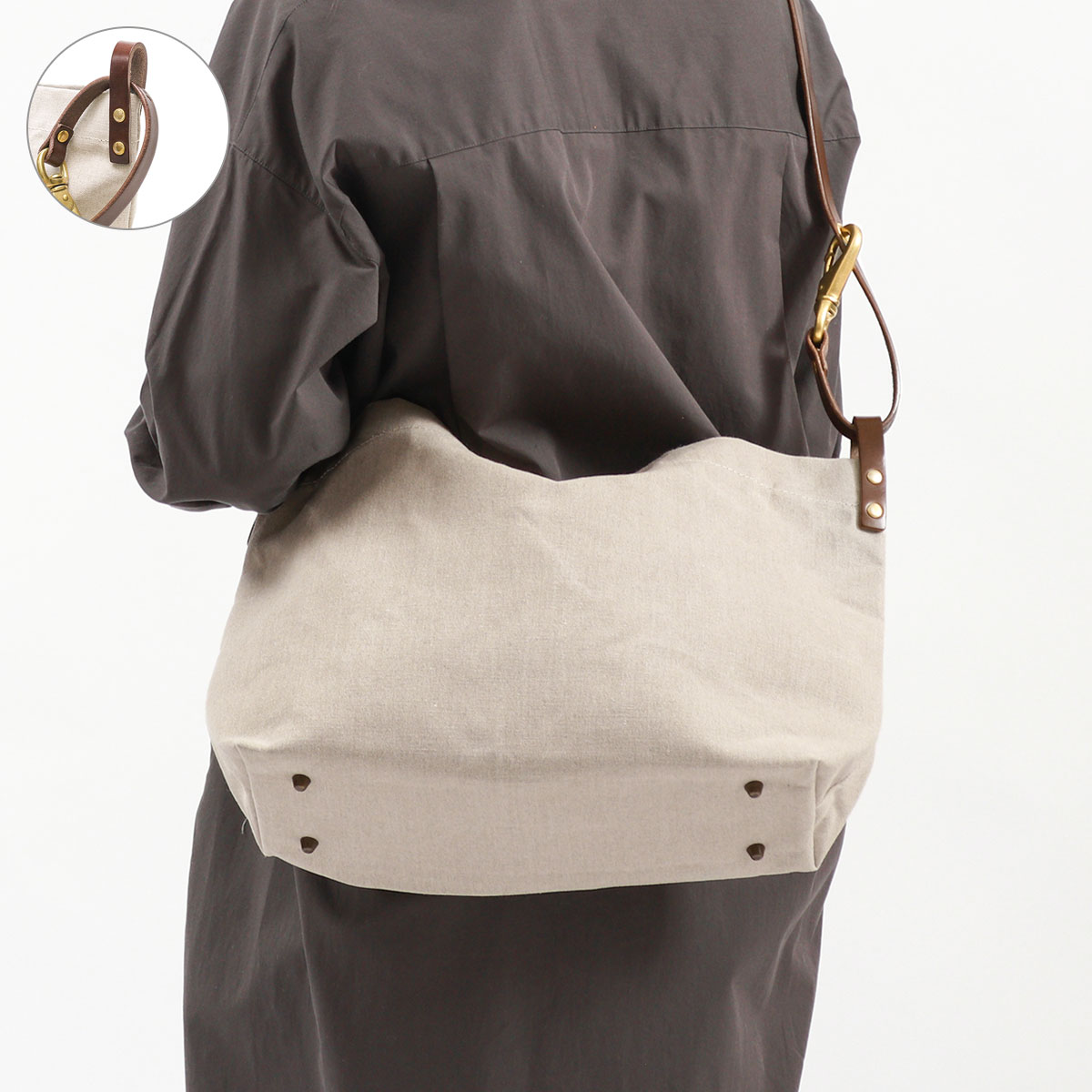 MARINEDAY マリンデイ リネンキャンバス ショルダーバッグ FOURSHIP