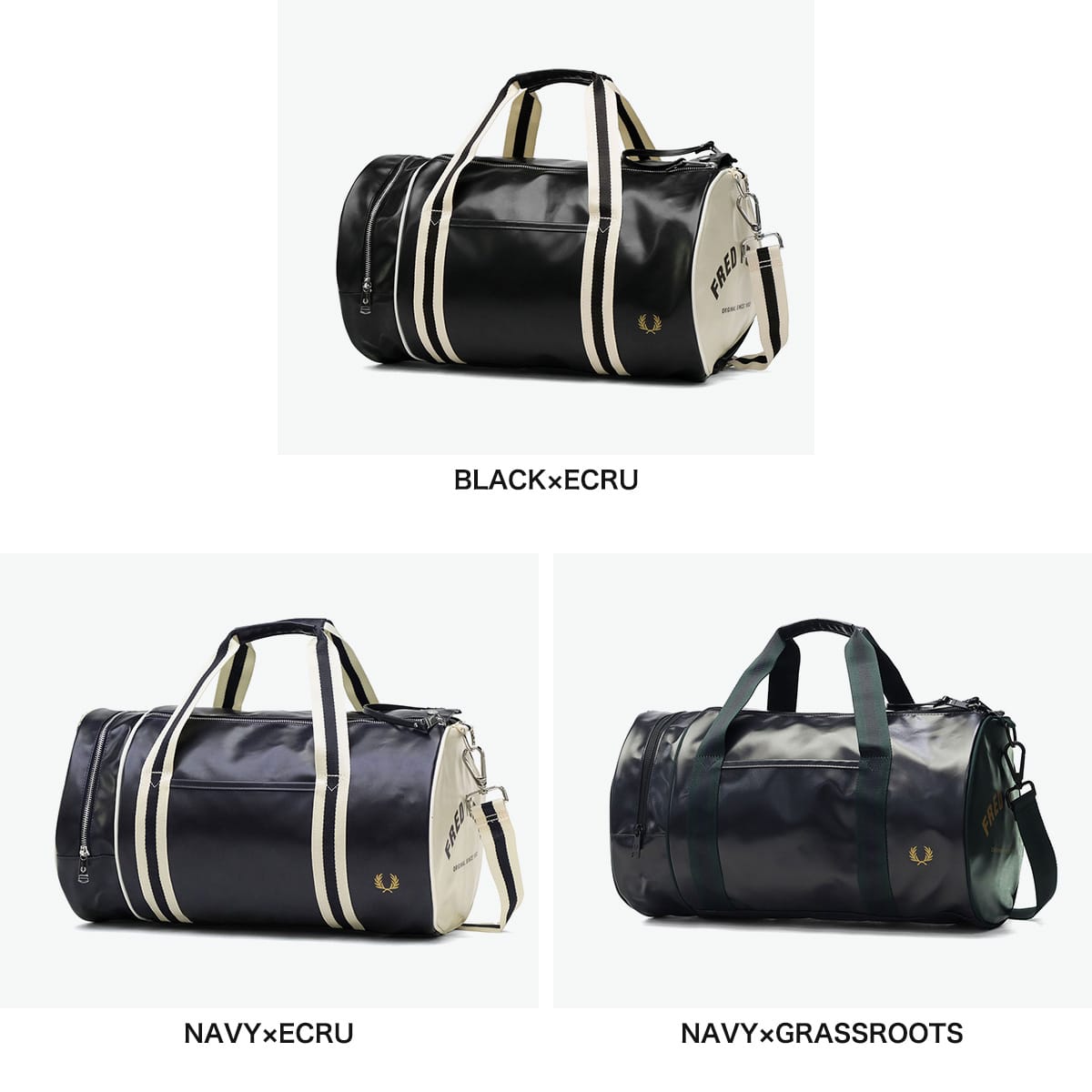FRED PERRY フレッドペリー Classic Barrel Bag ボストンバッグ 23L