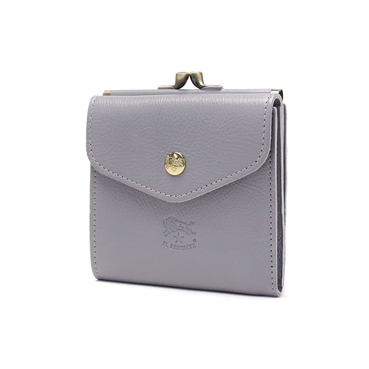 イルビゾンテ 二つ折り財布　グレー イル ビゾンテ IL BISONTE 財布 （グレー系） -waja bazar - 海外