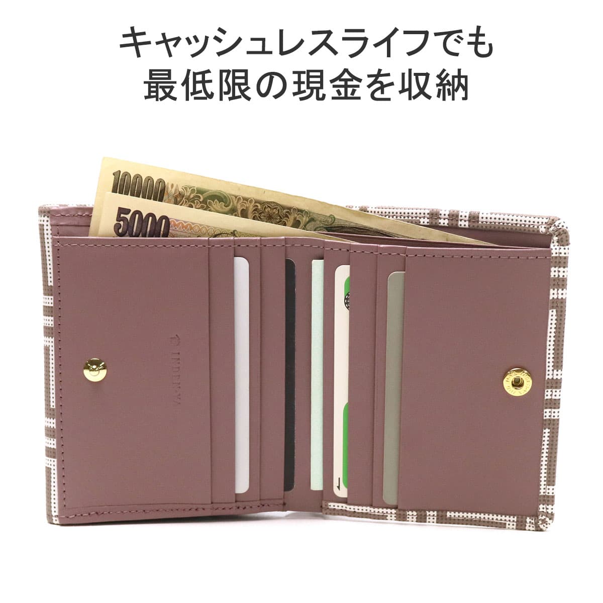 印傳屋 INDEN-YA シェブロン 札入E 二つ折り財布 7603|【正規 印傳屋 INDEN-YA シェブロン 札入E 二つ折り財布 7603|【正規