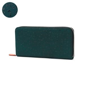 たけるさま専用【日本限定　美しい本革】長財布　オリーブ　刻印　エンボスロゴ 印傳屋 INDEN-YA 束入F ラウンドファスナー長財布 9403｜【正規販売店