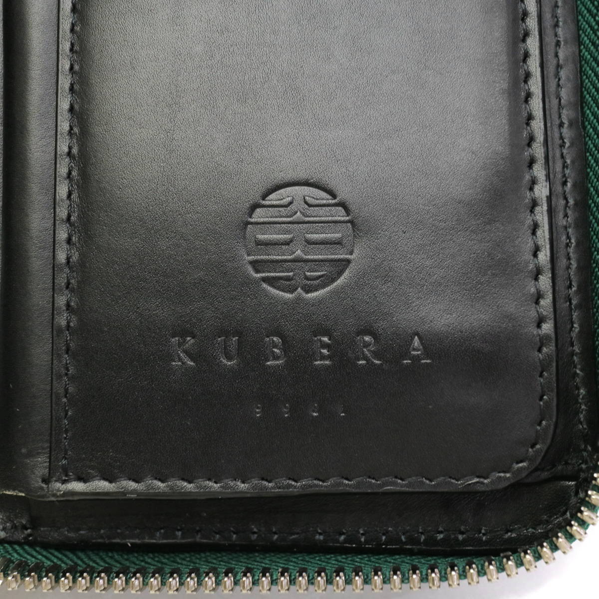 クベラ KUBERA 型押しコードバン 二つ折り財布 ネイビー【メンズ】