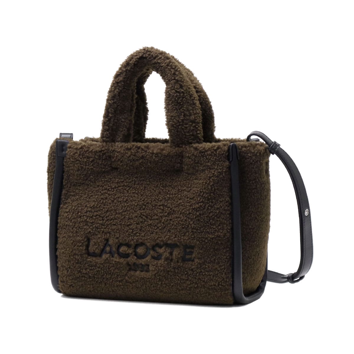 LACOSTE ラコステ ヘリテージシーズナル フェイクファー ミニトート