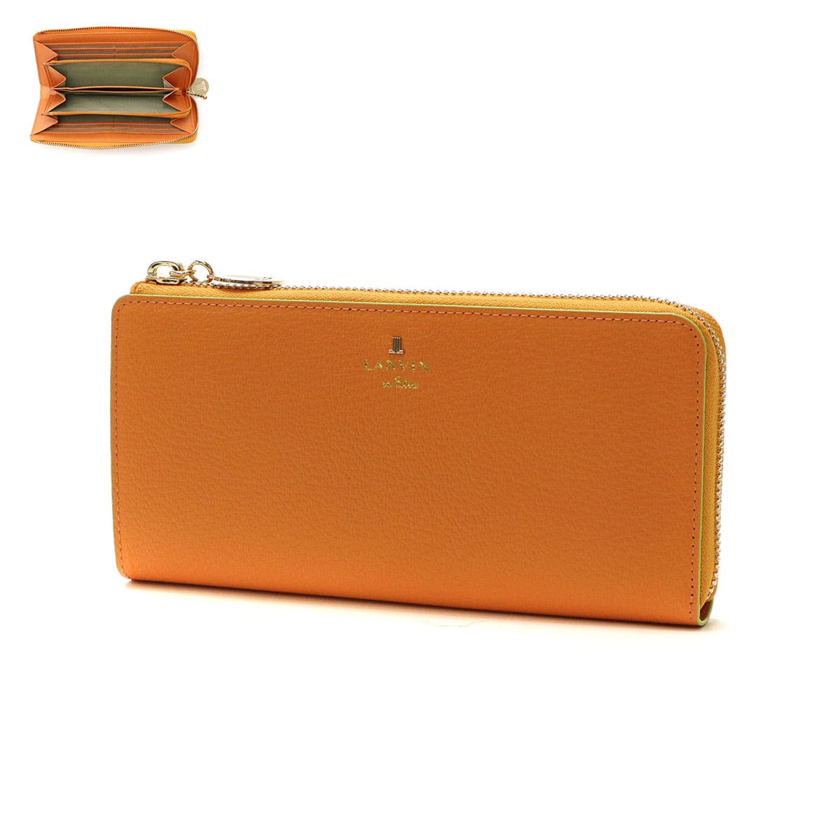 ランバンオンブルー 牛革 財布 Ｌ字ジップファスナー 多収納 ブラック 楽天市場】【最大29倍】特典付き ランバンオンブルー ランバン