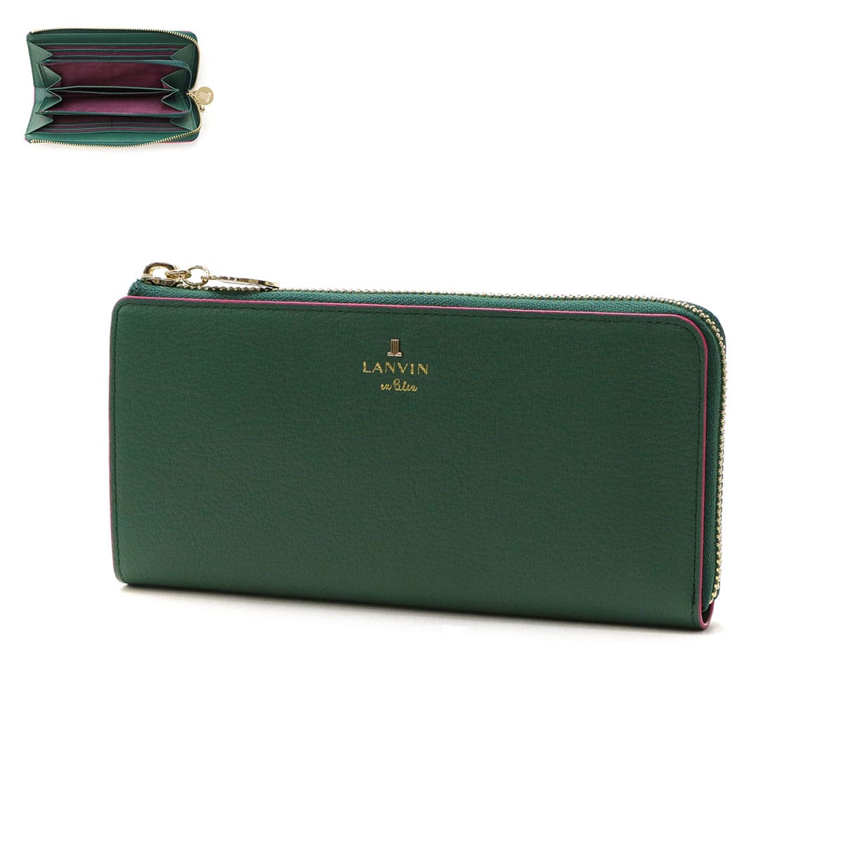 LANVIN en Bleu ランバンオンブルー リム L字ファスナー長財布