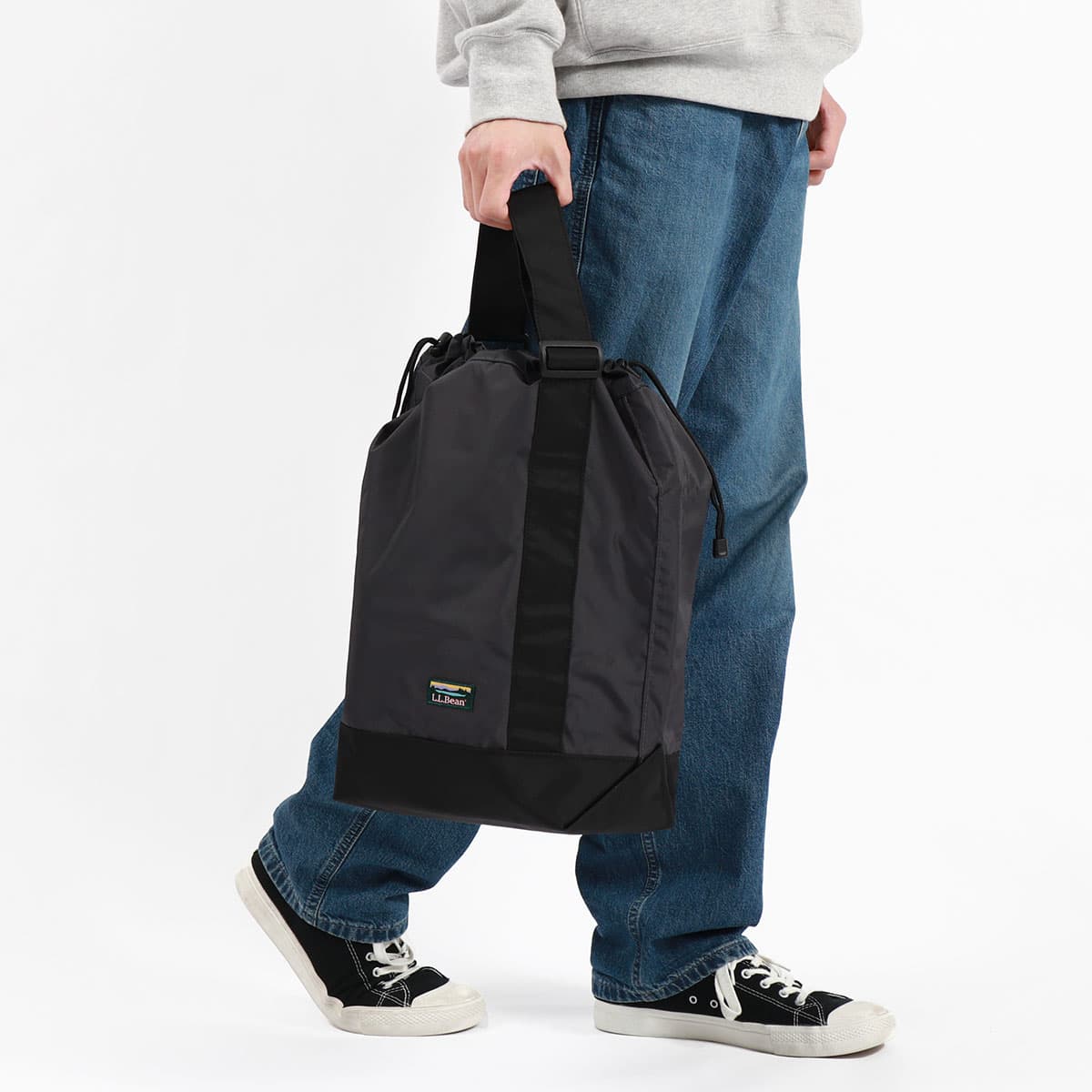 新品 黒 思い出深く L.L.Bean シリンダートートバッグ 新品 黒 思い出深く L.L.Bean シリンダートートバッグ