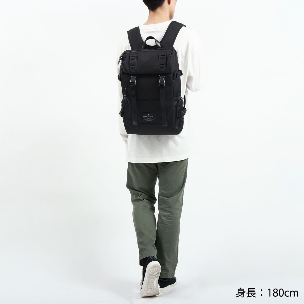 MAKAVELIC マキャベリック TRUCKS DOUBLE BELT ZONE MIX DAYPACK BLACK