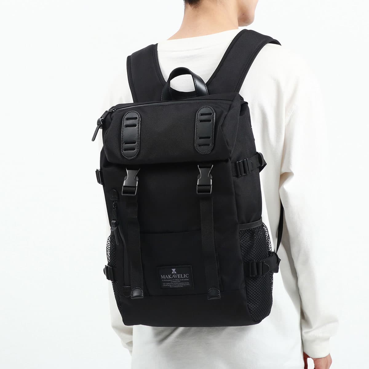 MAKAVELIC マキャベリック TRUCKS DOUBLE BELT ZONE MIX DAYPACK BLACK EDITION 3122-10106 ギャレリアモール/.galleria【全品送料無料】