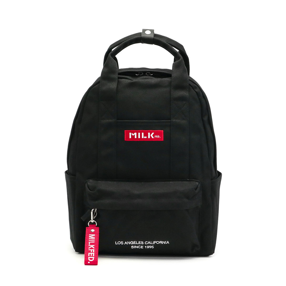 MILKFED. ミルクフェド EMBROIDERED BAR CANVAS BACKPACK バックパック ...