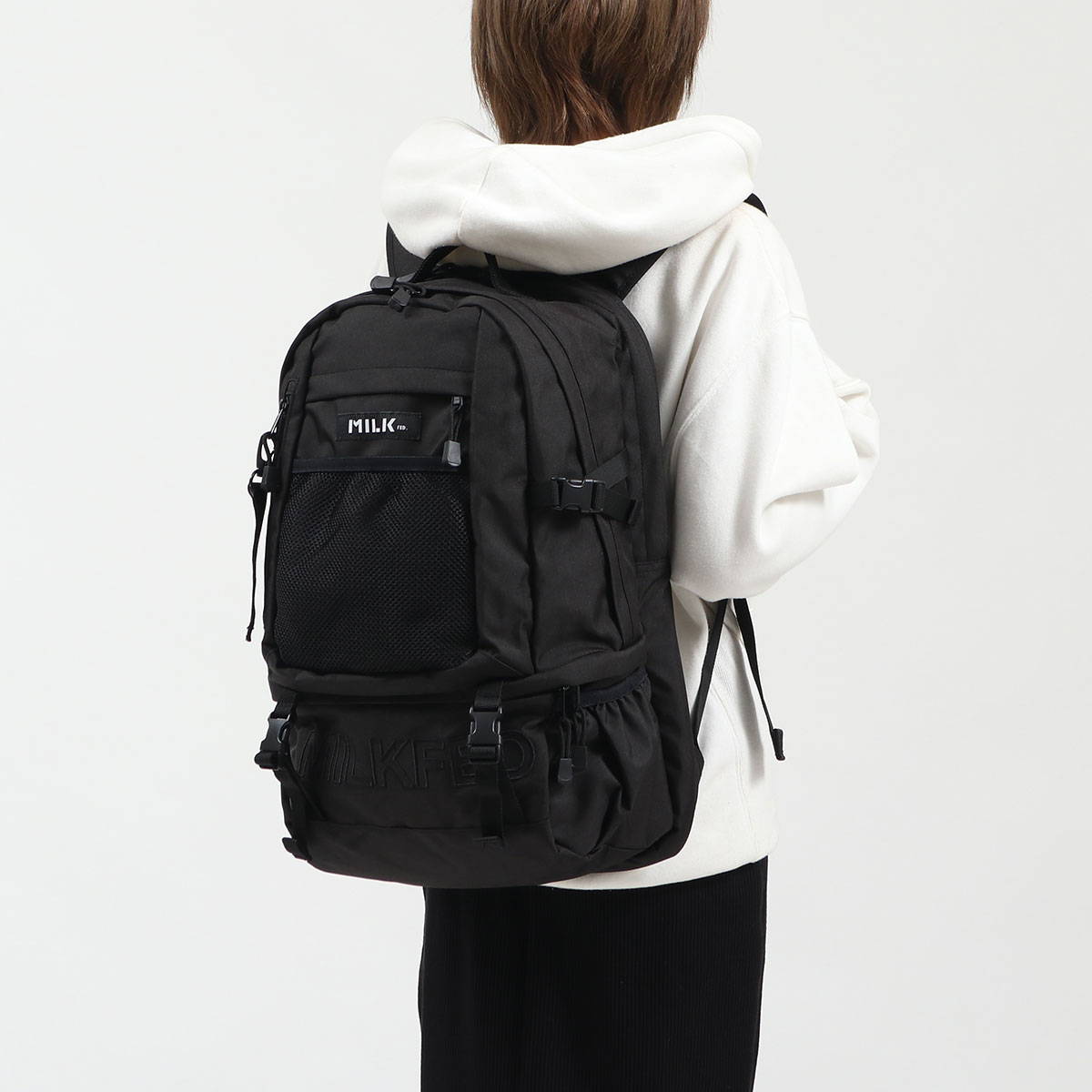 MILKFED. ミルクフェド NEO EMBROIDERY BIG BACKPACK BAR リュック ...