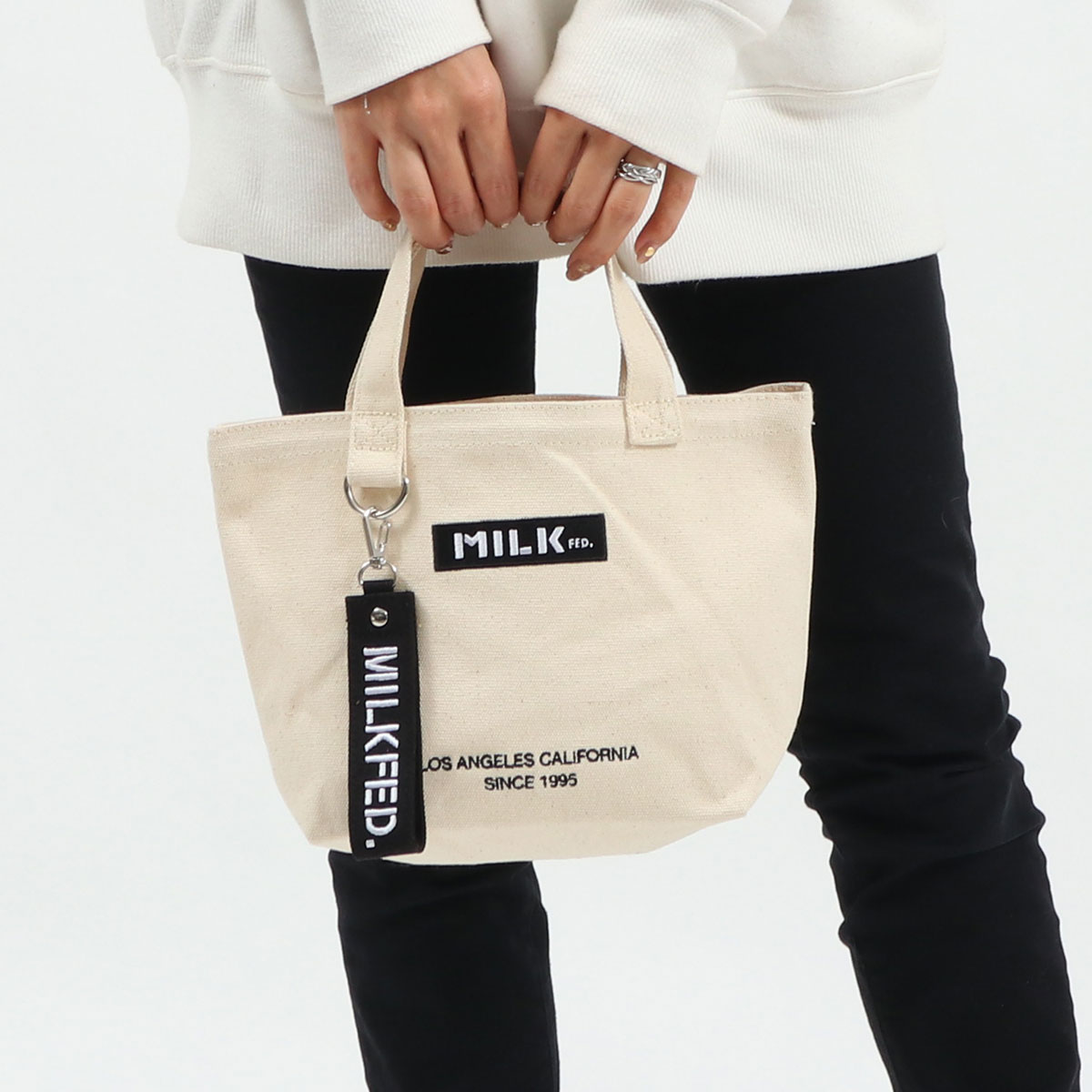 MILKFED. ミルクフェド BAR AND UNDER LOGO LUNCH TOTE トートバッグ 103201053015 ギャレリアモール/.galleria【全品送料無料】