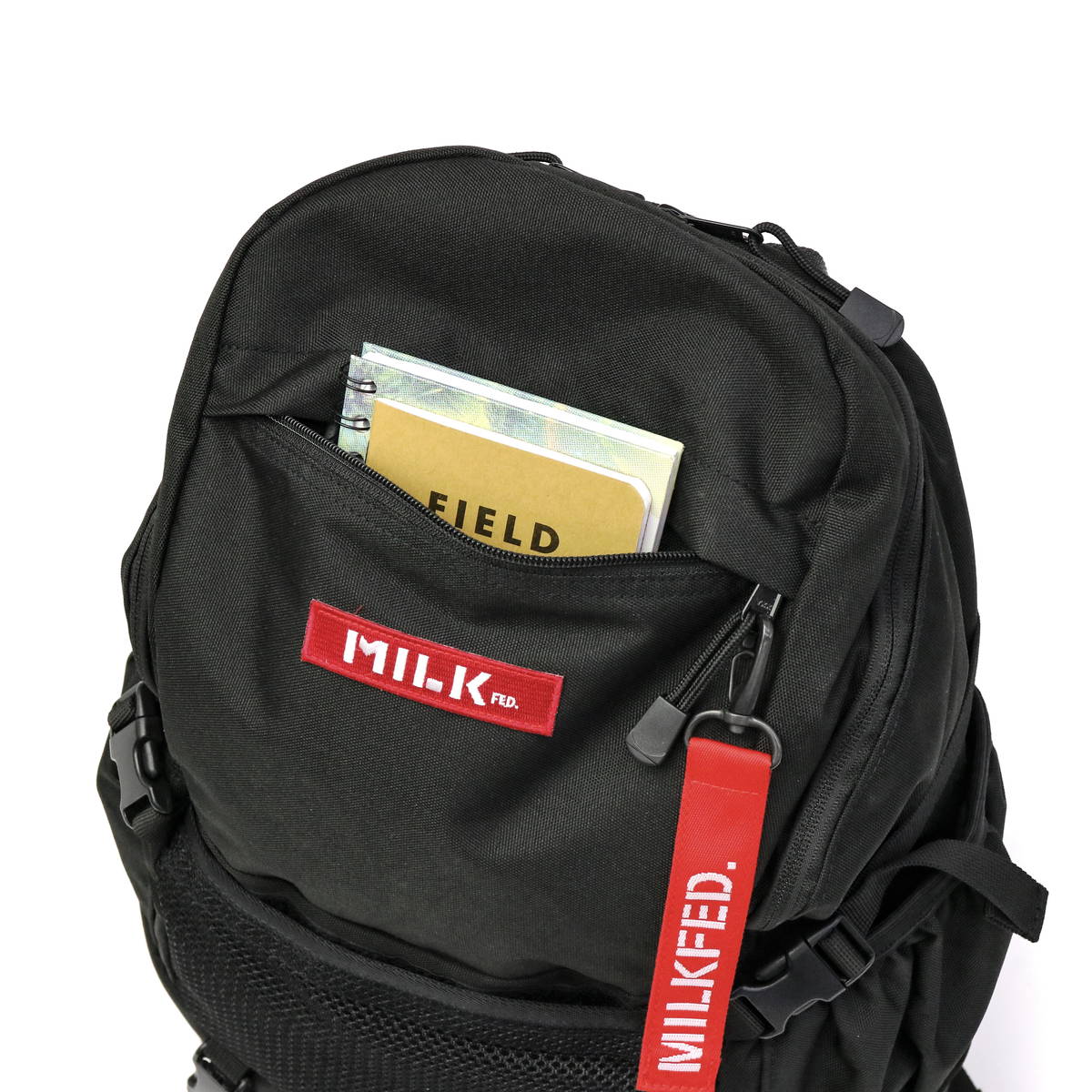 MILKFED. ミルクフェド EMBROIDERY MESH POCKET BACKPACK バックパック 