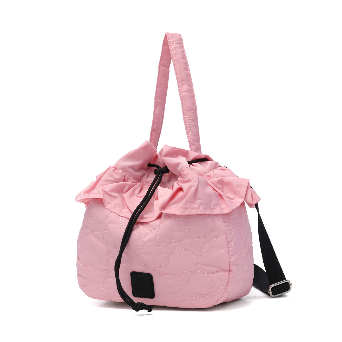 セール50%OFF】 MILKFED. ミルクフェド HEART QUILTED DRAWSTRING BAG 