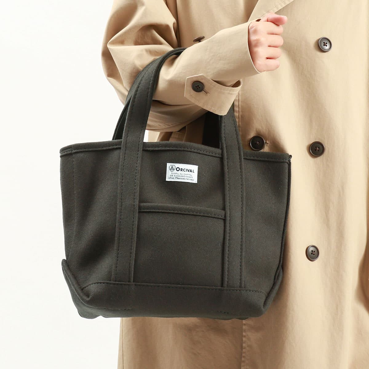 ORCIVAL オーシバル HEAVY MELTON TOTE BAG SMALL トートバッグ OR