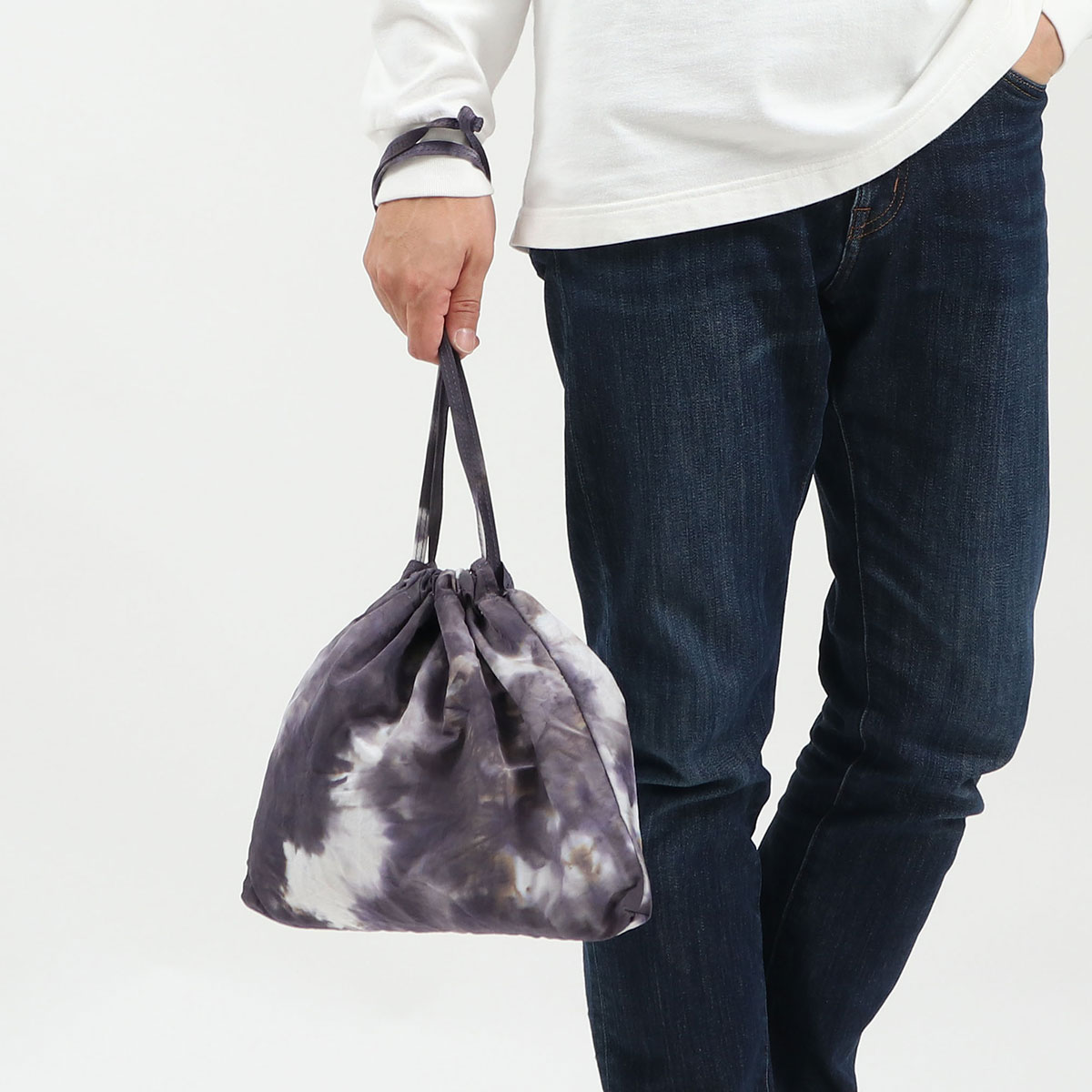 SLOW スロウ span tie dye red cross 巾着バッグ 456S23J|【正規販売