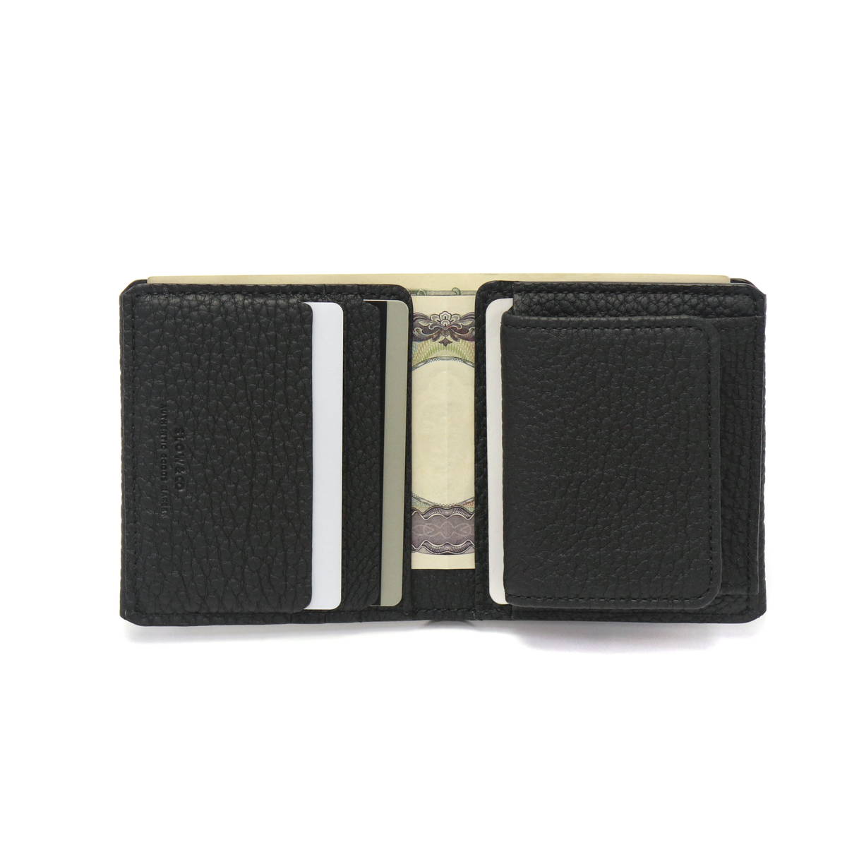 パターン 【新品】SLOWスロウ folded mini wallet SO763J 黒