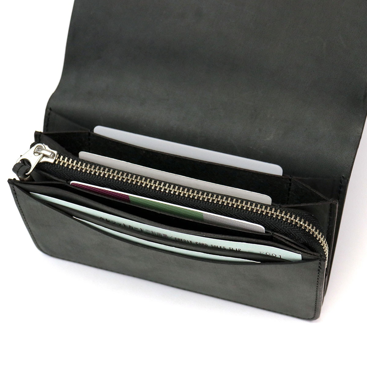 美品】SLOW&CO cordovanshort wallet ブラック財布 美品】SLOW&CO cordovanshort wallet ブラック財布