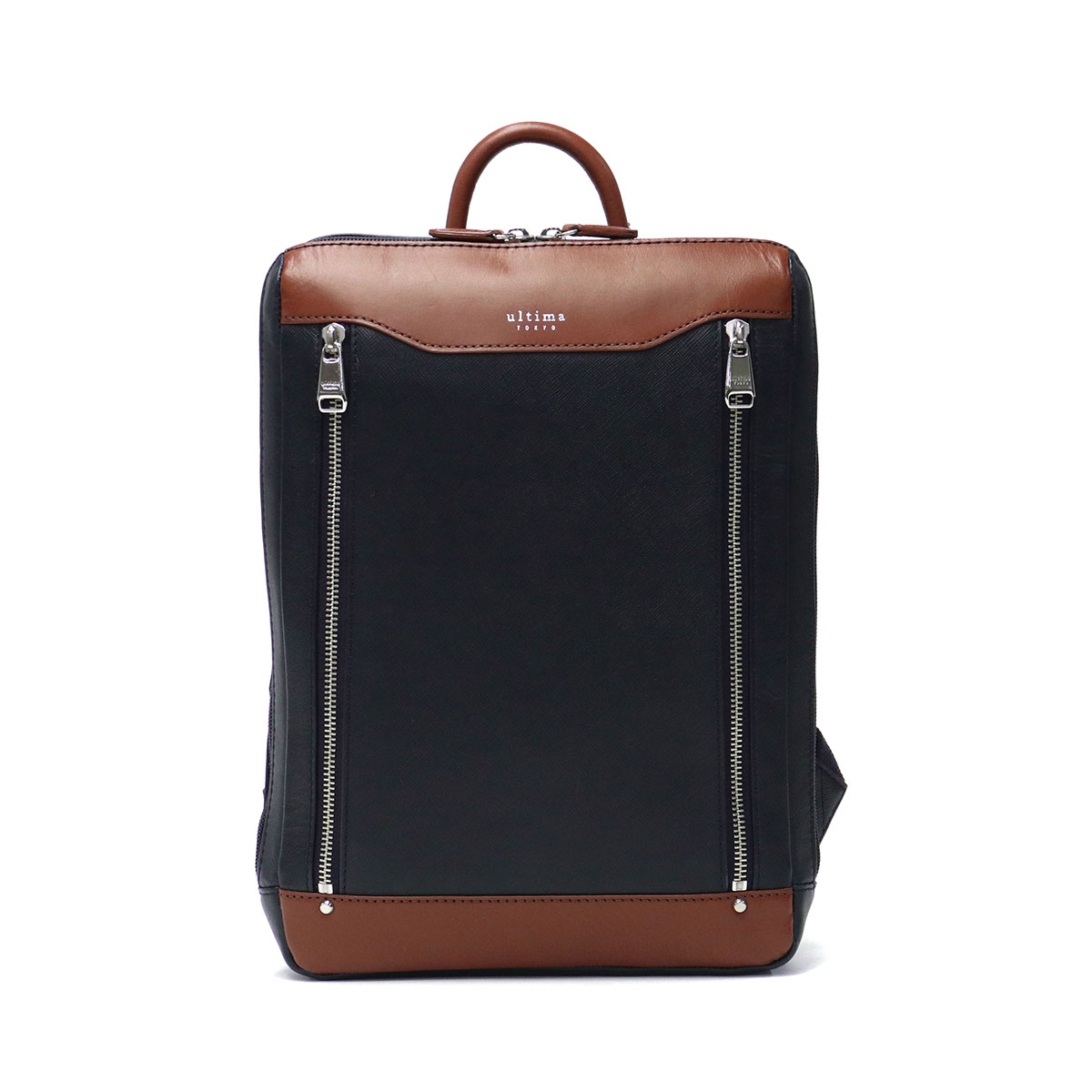 極美品 ultima TOKYO ウルティマトーキョー リアムレザーバックパック 通勤リュックの本命】薄マチ軽量で機能性充分なウルティマ