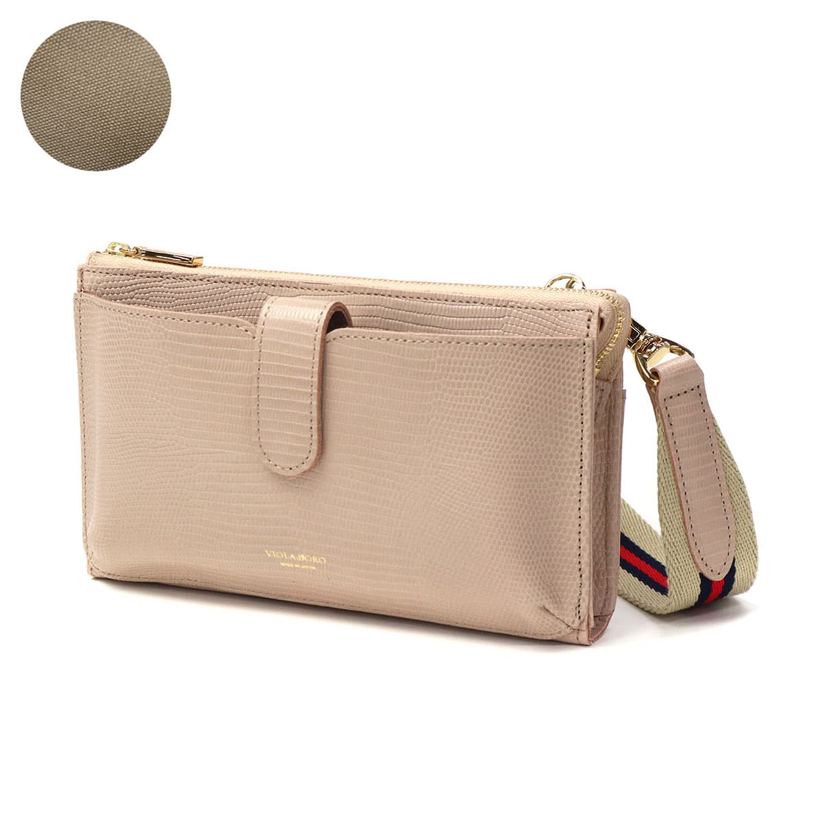 正規品】VIOLAd'ORO ヴィオラドーロ ADRIA スマホショルダー V-1477