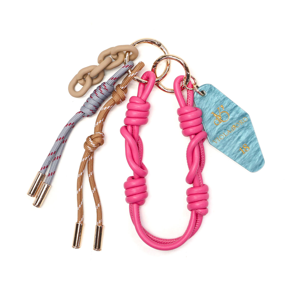 正規品】VIOLAd'ORO ヴィオラドーロ BIANCA キーホルダー V-5078