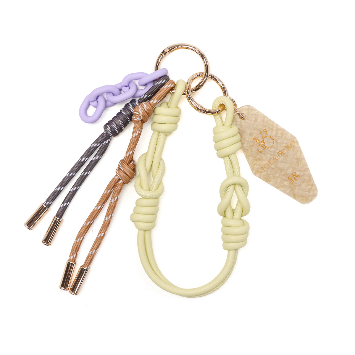 正規品】VIOLAd'ORO ヴィオラドーロ BIANCA キーホルダー V-5078